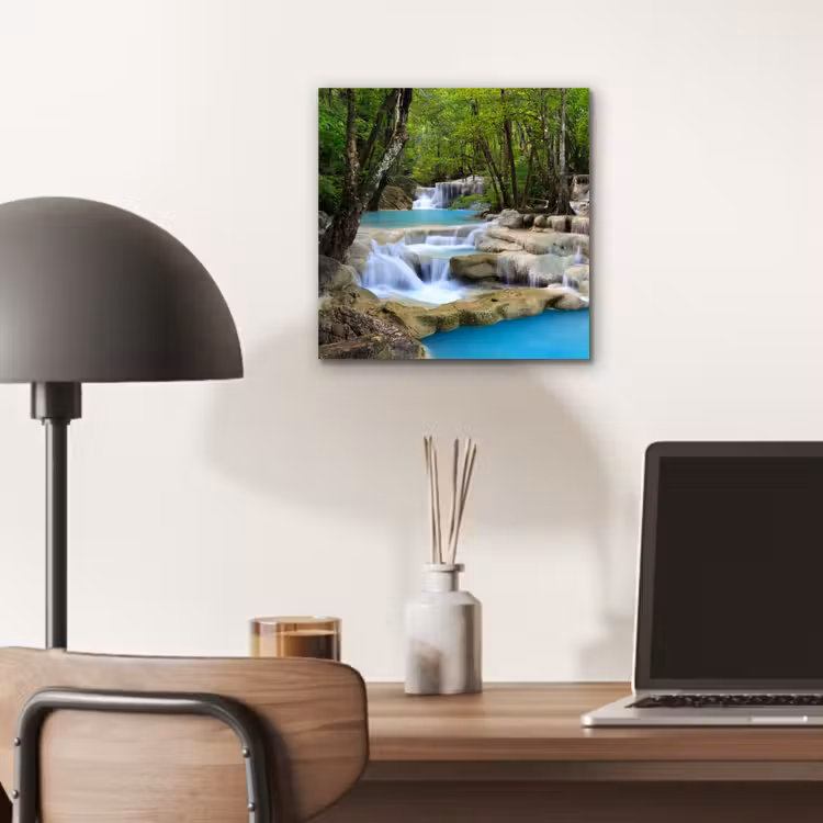 Aluminium schilderij - Waterval - Natuur - Rivier - Bos - Water — 6