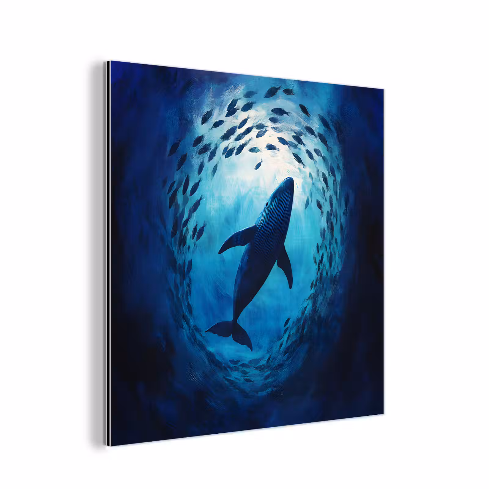 Aluminium schilderij - Walvis - Vissen - Donkerblauw — 1