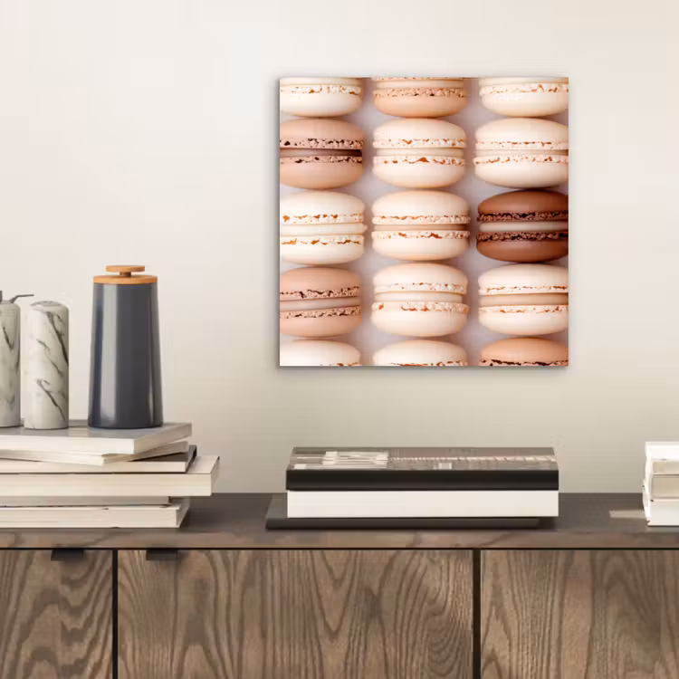 Aluminium schilderij - Macarons - Beige - Bruin — 2