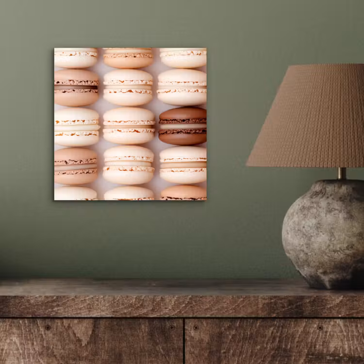 Aluminium schilderij - Macarons - Beige - Bruin — 3