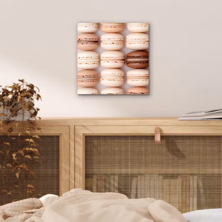Aluminium schilderij - Macarons - Beige - Bruin — 4