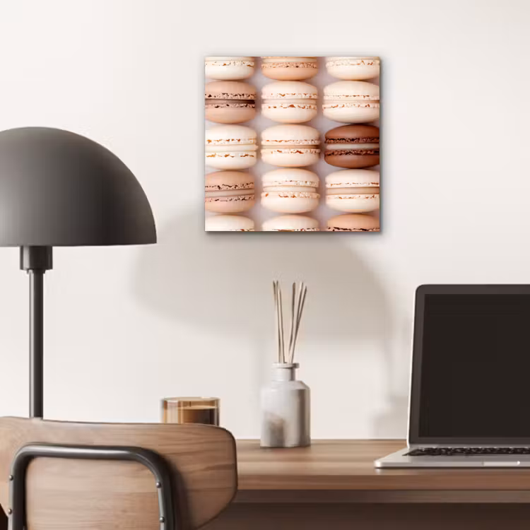 Aluminium schilderij - Macarons - Beige - Bruin — 6