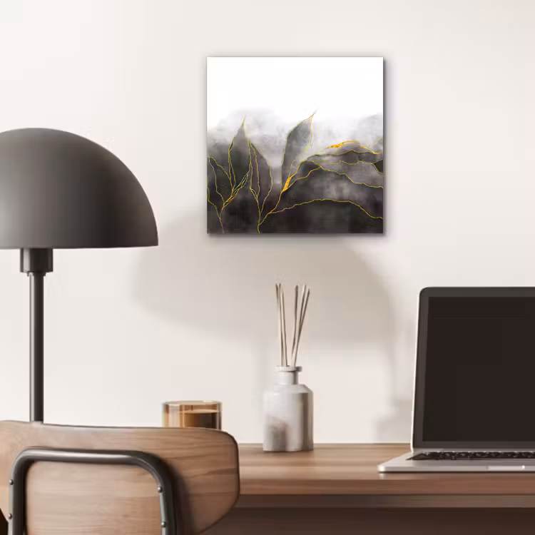 Aluminium schilderij - Marmer - Zwart - Goud - Luxe - Marmerlook — 6