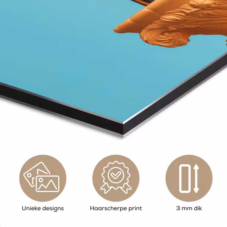 Aluminium schilderij - Papegaai - Koksmuts - Grappig - Vogel — 7