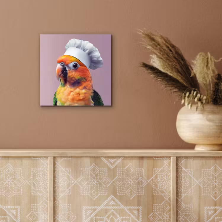 Aluminium schilderij - Papegaai - Koksmuts - Nieuwsgierig - Vogel — 5
