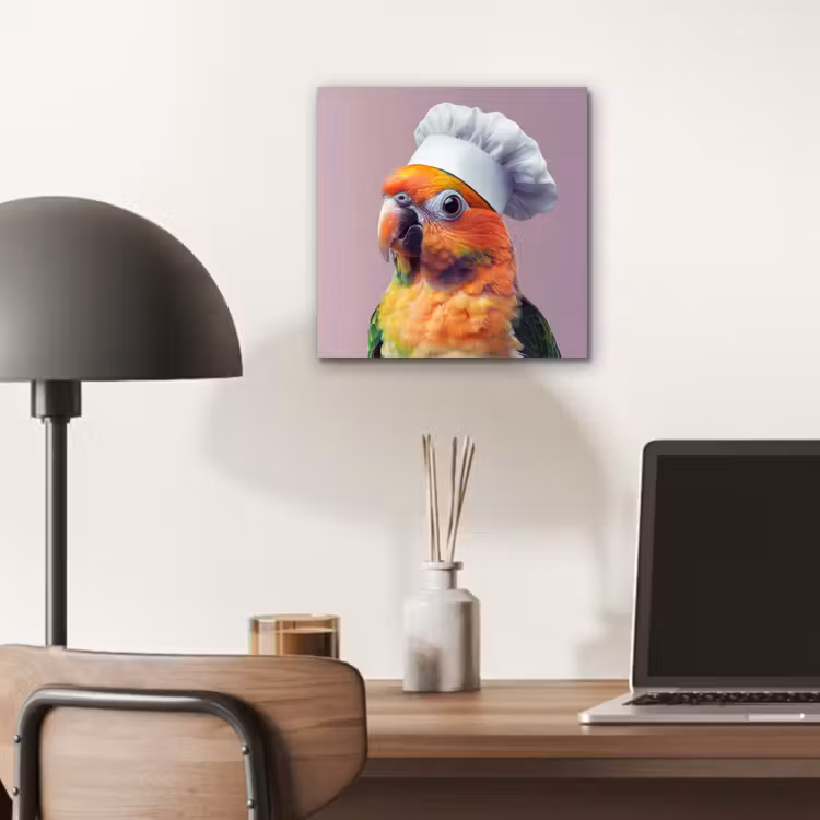 Aluminium schilderij - Papegaai - Koksmuts - Nieuwsgierig - Vogel — 6