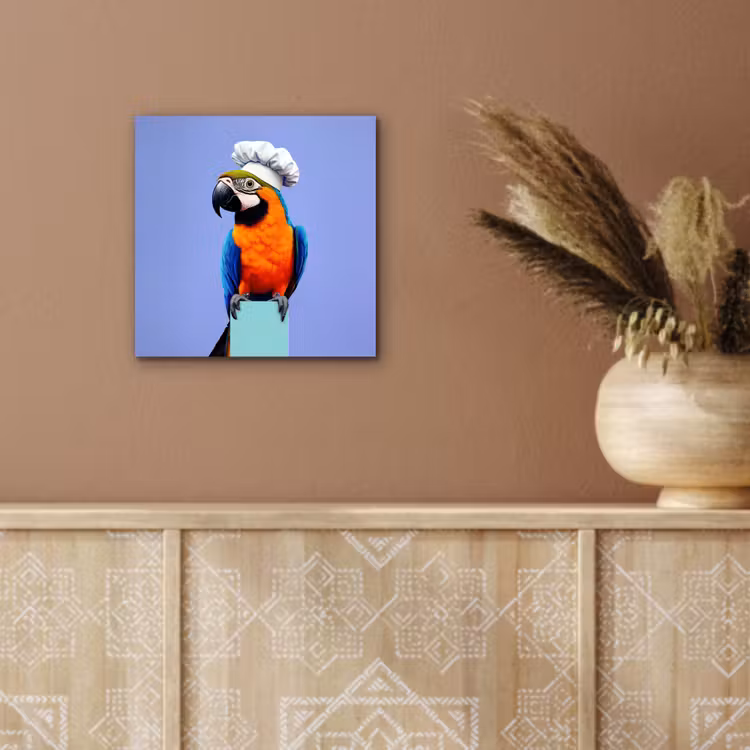 Aluminium schilderij - Papegaai - Koksmuts - Vogel - Leuk — 5