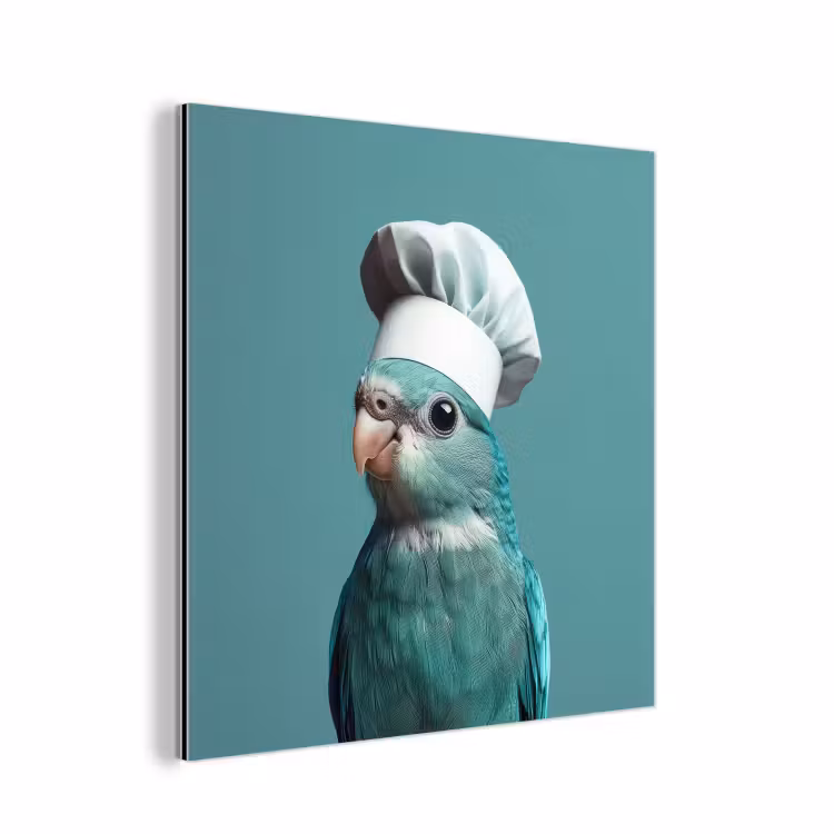 Aluminium schilderij - Parkiet - Vogel - Koksmuts - Cute — 1