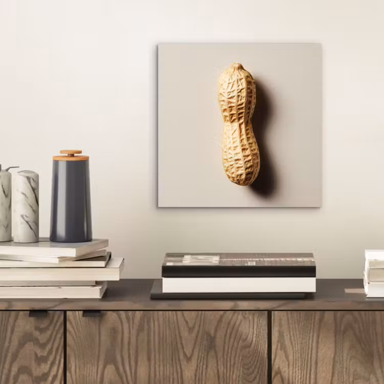Aluminium schilderij - Pinda - Ruw - Beige — 2