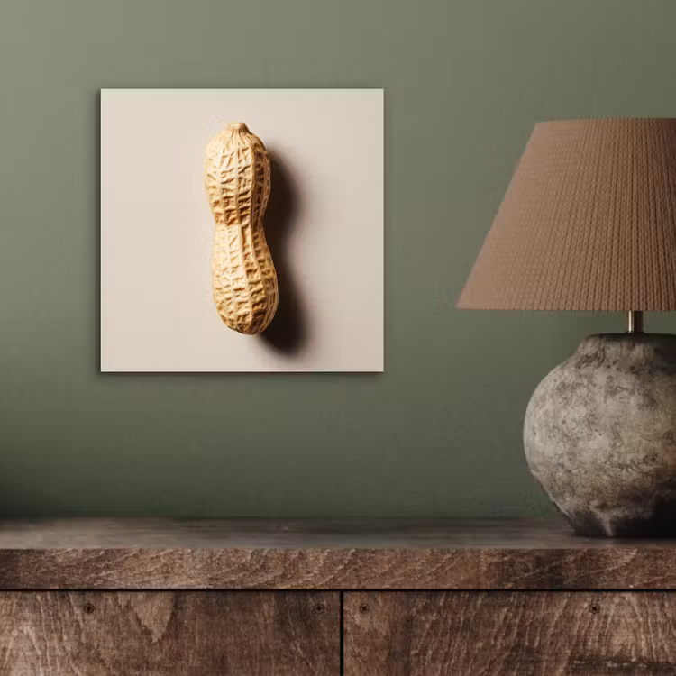 Aluminium schilderij - Pinda - Ruw - Beige — 3