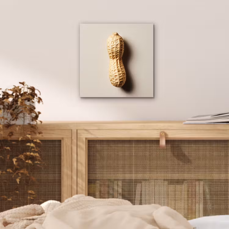 Aluminium schilderij - Pinda - Ruw - Beige — 4