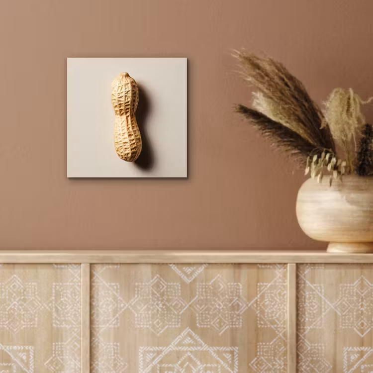 Aluminium schilderij - Pinda - Ruw - Beige — 5