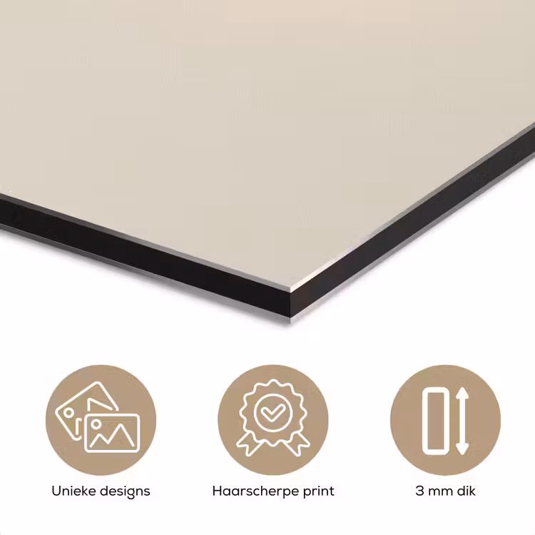 Aluminium schilderij - Pinda - Ruw - Beige — 7