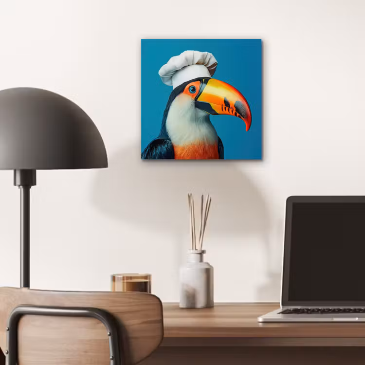 Aluminium schilderij - Toekan - Papegaai - Vogel - Koksmuts — 6