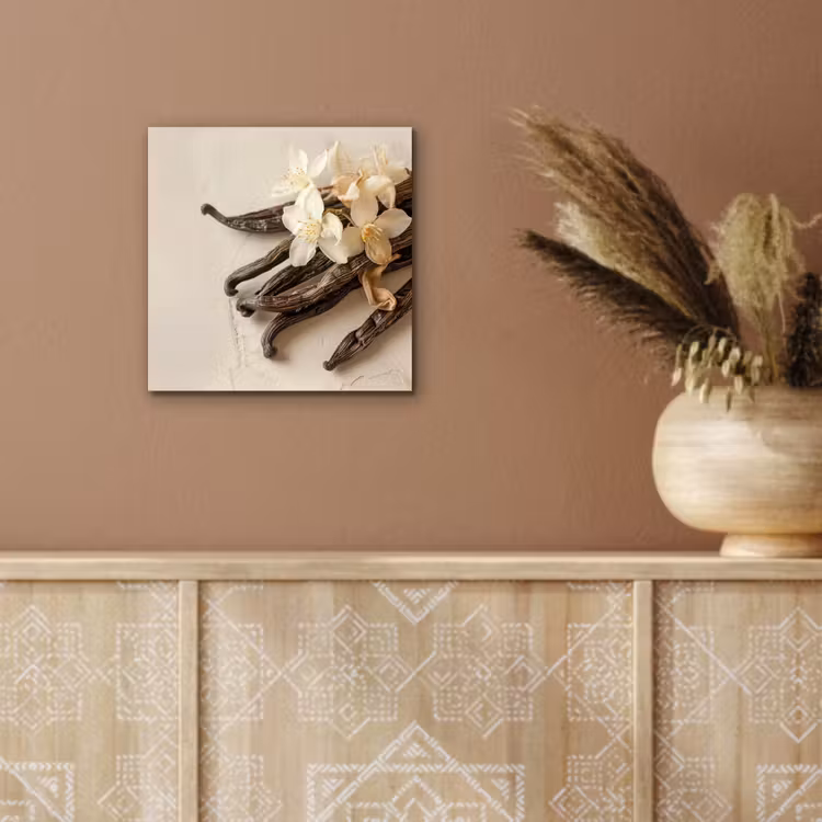 Aluminium schilderij - Vanille - Bloemen - Beige — 5