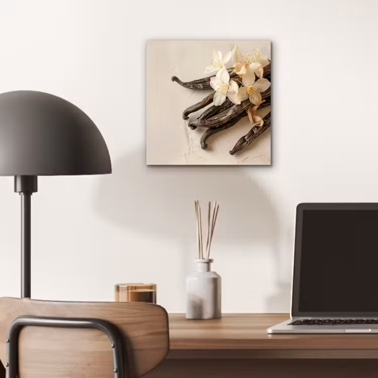 Aluminium schilderij - Vanille - Bloemen - Beige — 6