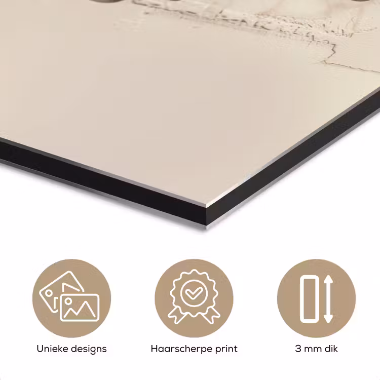 Aluminium schilderij - Vanille - Bloemen - Beige — 7
