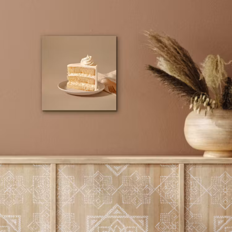 Aluminium schilderij - Vanilletaart - Cake - Romig — 5