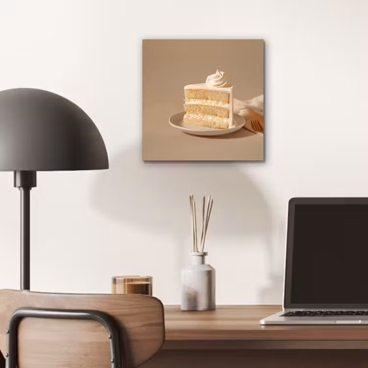 Aluminium schilderij - Vanilletaart - Cake - Romig — 6