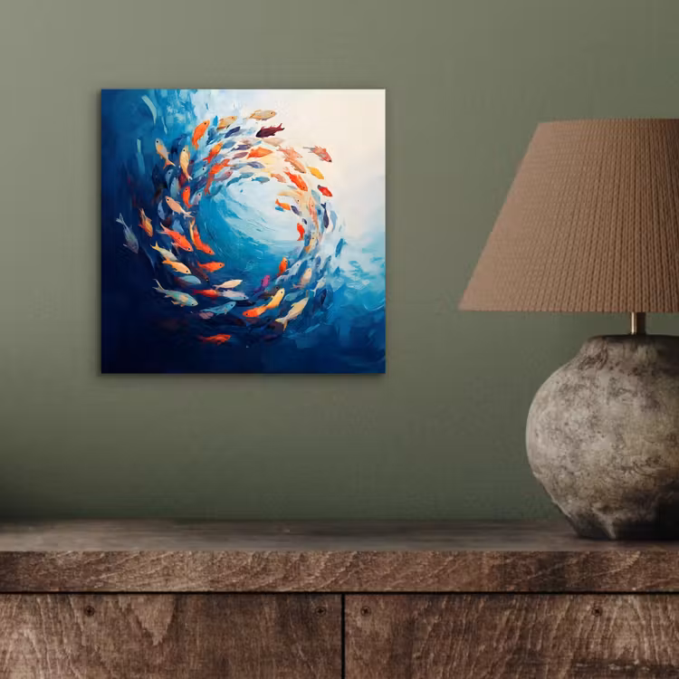 Aluminium schilderij - Zee - Vissen - Kleurrijk - Dynamisch — 3