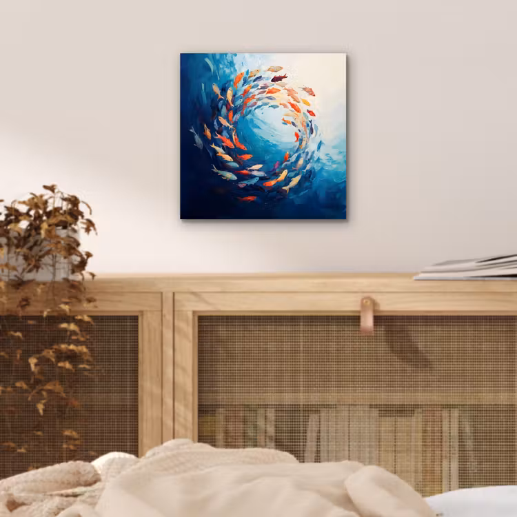 Aluminium schilderij - Zee - Vissen - Kleurrijk - Dynamisch — 4