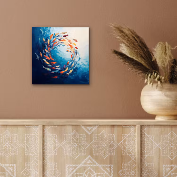 Aluminium schilderij - Zee - Vissen - Kleurrijk - Dynamisch — 5