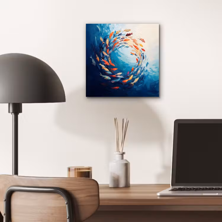 Aluminium schilderij - Zee - Vissen - Kleurrijk - Dynamisch — 6