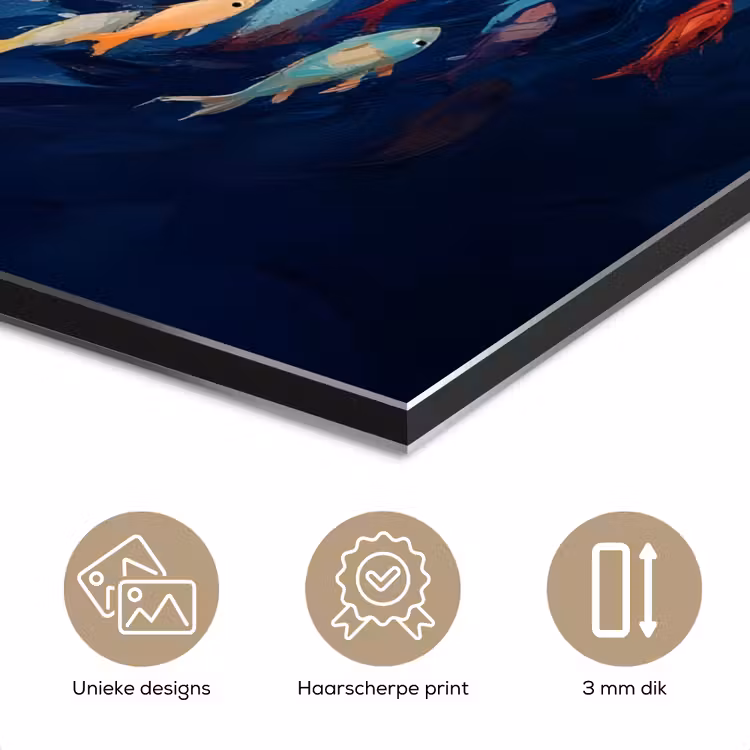 Aluminium schilderij - Zee - Vissen - Kleurrijk - Dynamisch — 7