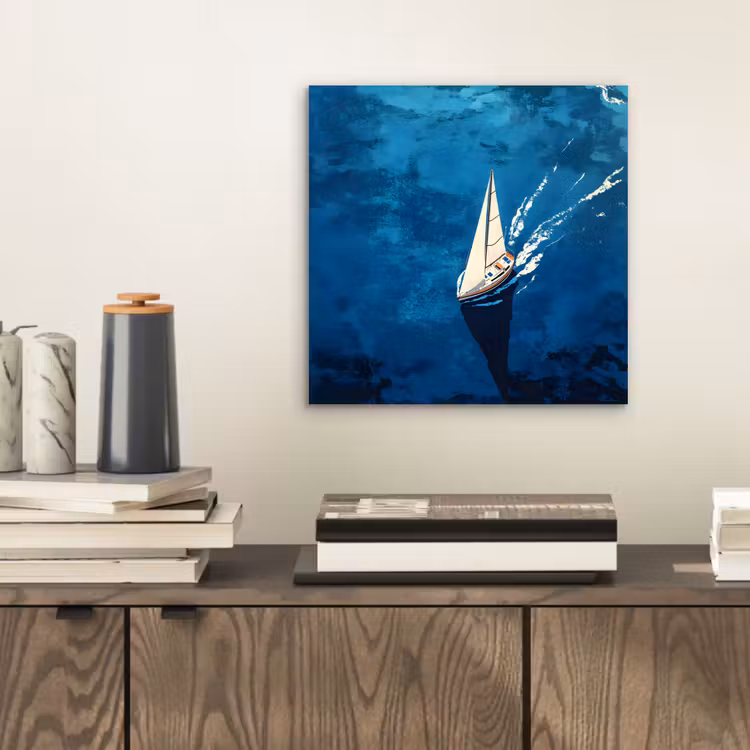 Aluminium schilderij - Zeilboot - Water - Abstract - Schaduw — 2