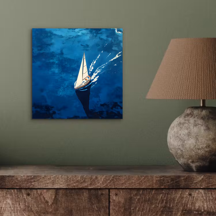 Aluminium schilderij - Zeilboot - Water - Abstract - Schaduw — 3