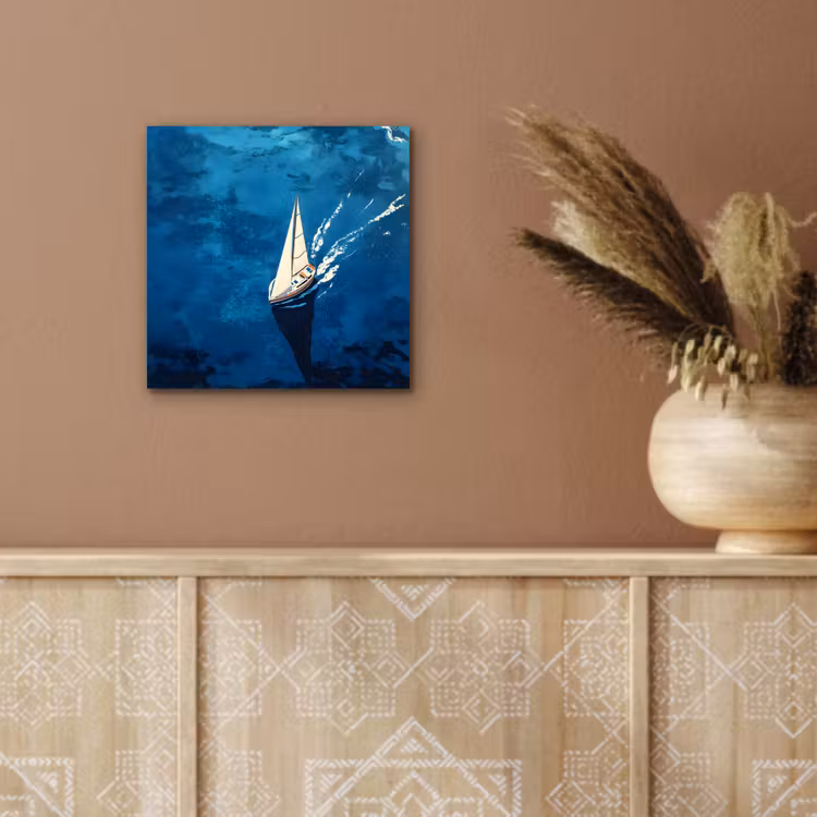 Aluminium schilderij - Zeilboot - Water - Abstract - Schaduw — 5