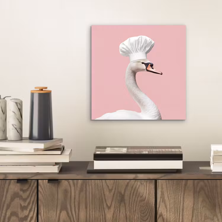 Aluminium schilderij - Zwaan - Koksmuts - Mooi - Klassiek — 2