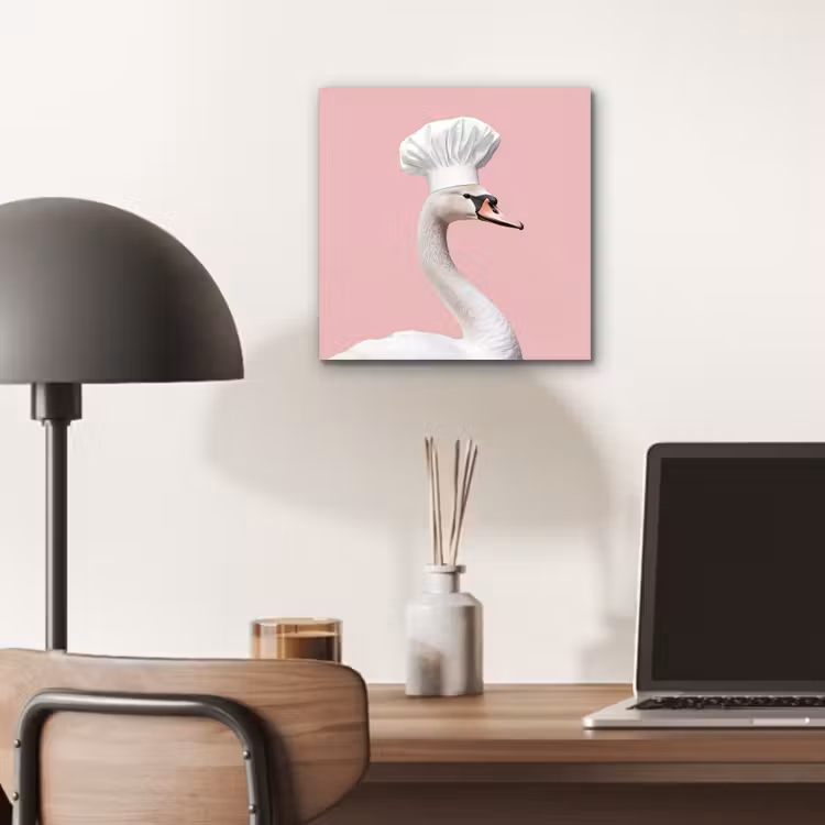 Aluminium schilderij - Zwaan - Koksmuts - Mooi - Klassiek — 6
