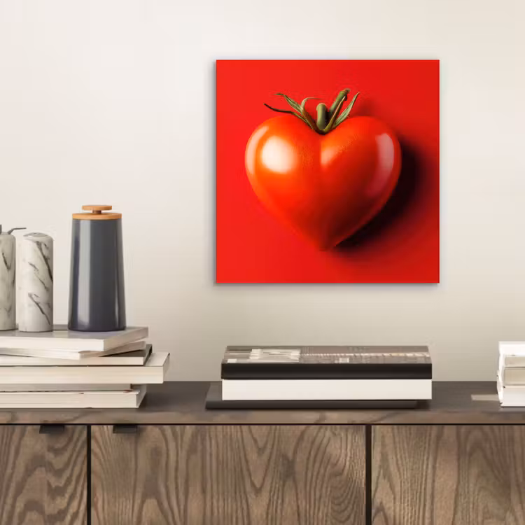 Aluminium schilderij - Tomaat - Rood - Hart — 2