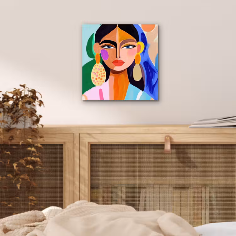 Aluminium schilderij - Portret - Vrouw - Modern — 4