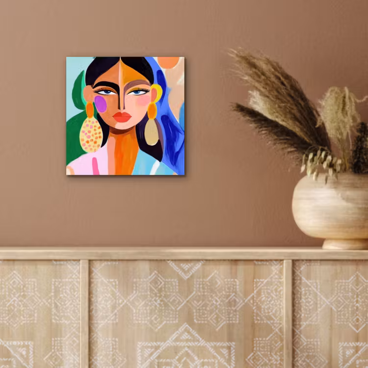 Aluminium schilderij - Portret - Vrouw - Modern — 5