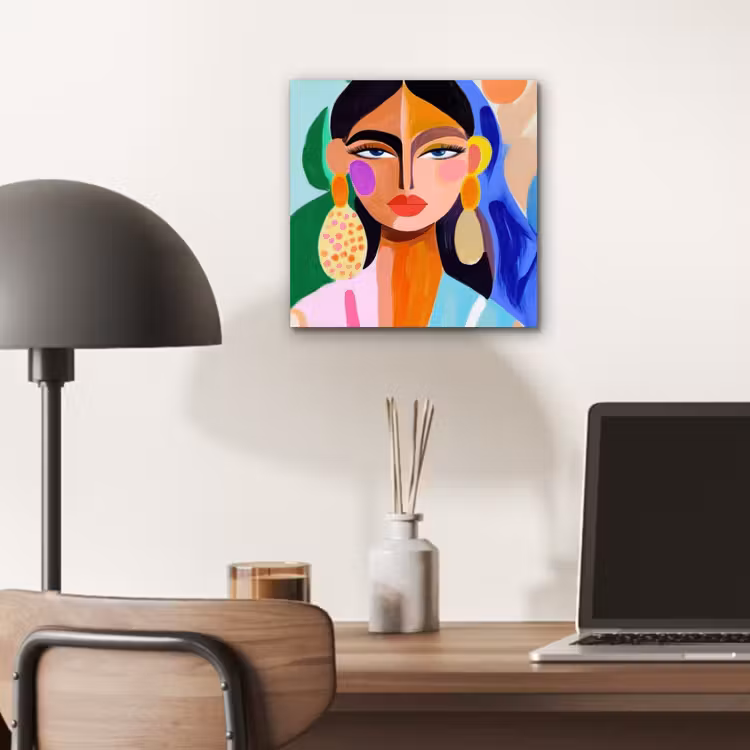 Aluminium schilderij - Portret - Vrouw - Modern — 6
