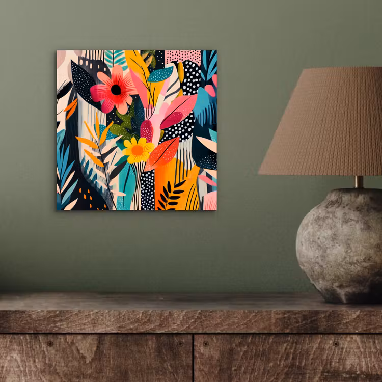 Aluminium schilderij - Schilderij - Abstract - Bloemen - Roze — 3