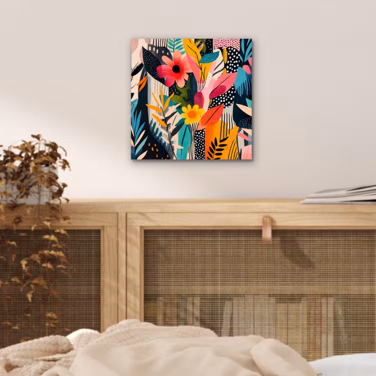 Aluminium schilderij - Schilderij - Abstract - Bloemen - Roze — 4