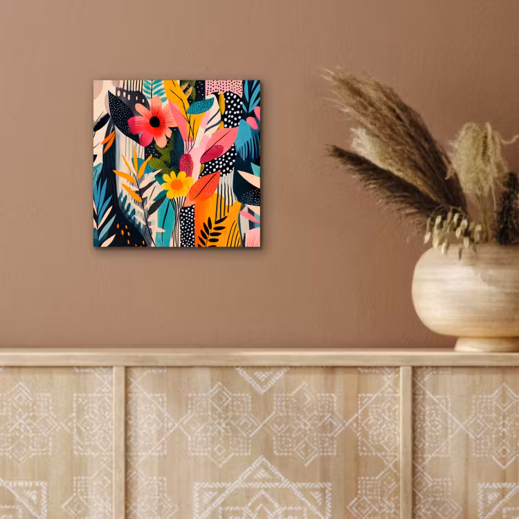 Aluminium schilderij - Schilderij - Abstract - Bloemen - Roze — 5