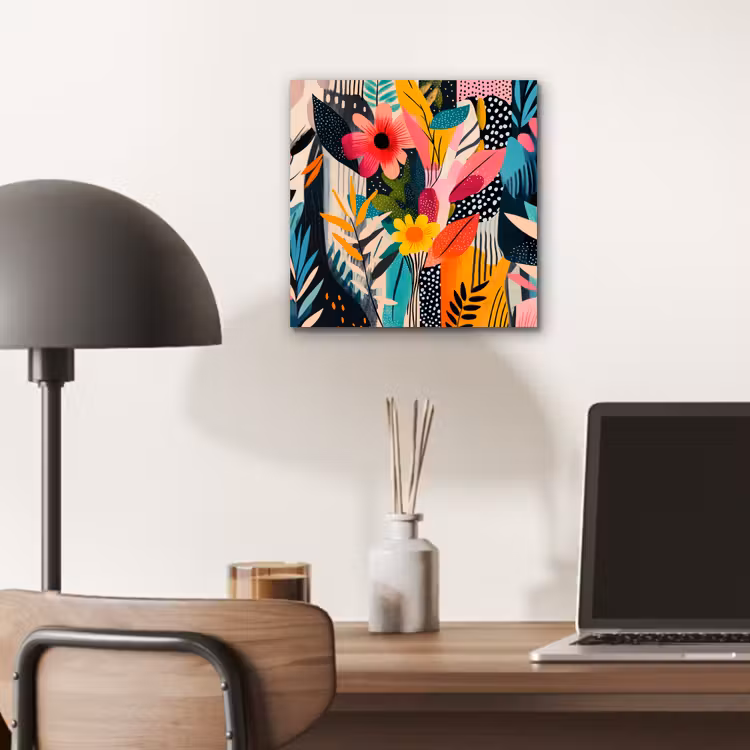 Aluminium schilderij - Schilderij - Abstract - Bloemen - Roze — 6