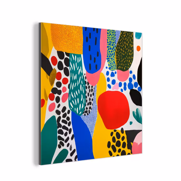 Aluminium schilderij - Stippen - Vormen - Modern - Kleuren — 1
