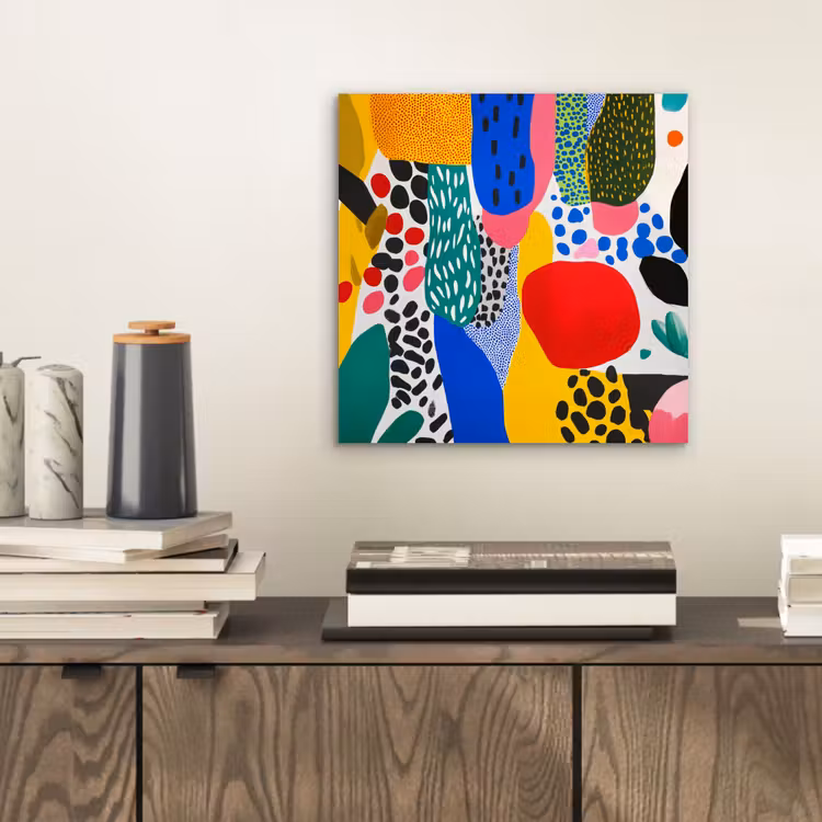 Aluminium schilderij - Stippen - Vormen - Modern - Kleuren — 2