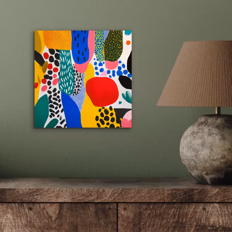 Aluminium schilderij - Stippen - Vormen - Modern - Kleuren — 3