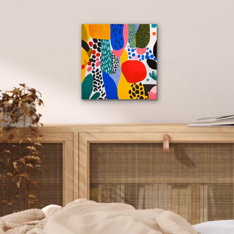 Aluminium schilderij - Stippen - Vormen - Modern - Kleuren — 4