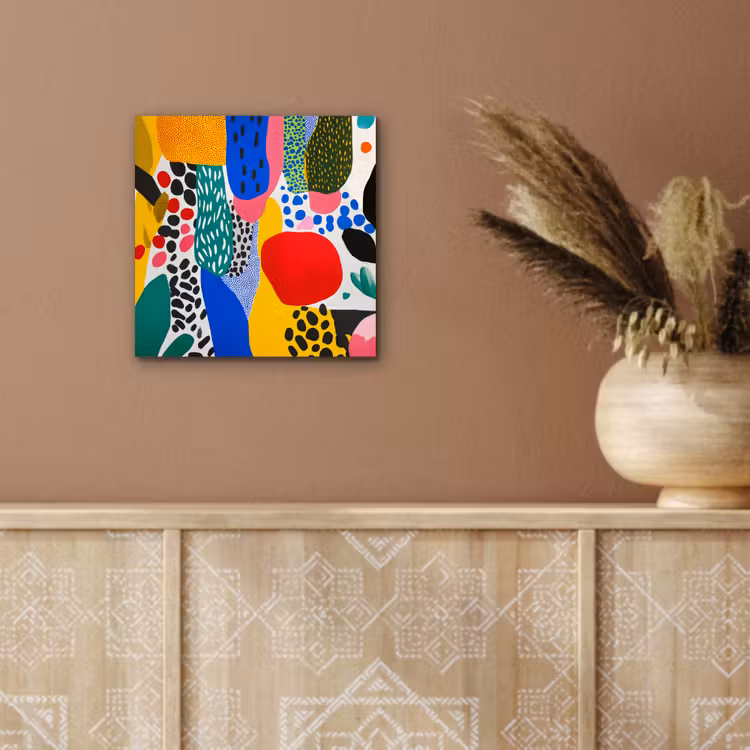 Aluminium schilderij - Stippen - Vormen - Modern - Kleuren — 5