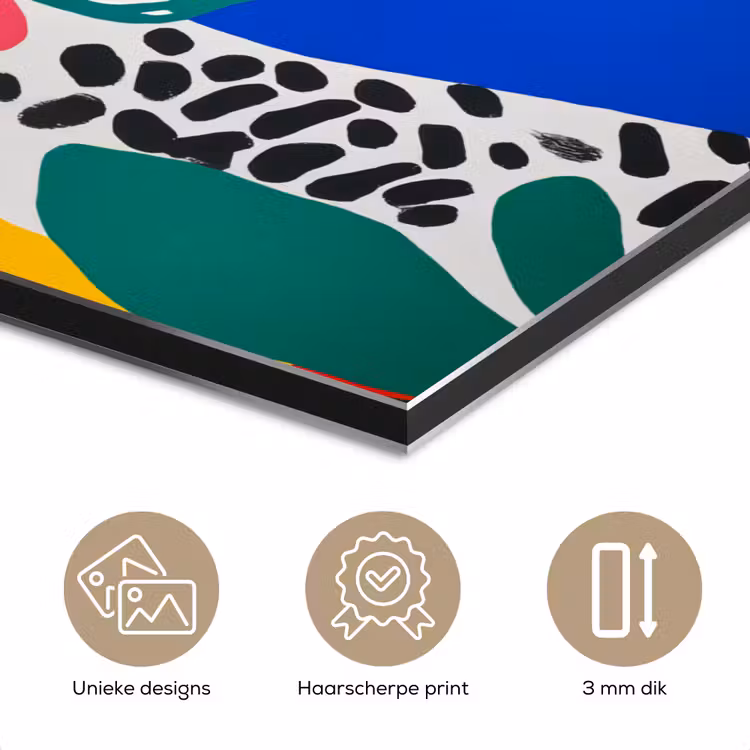 Aluminium schilderij - Stippen - Vormen - Modern - Kleuren — 7