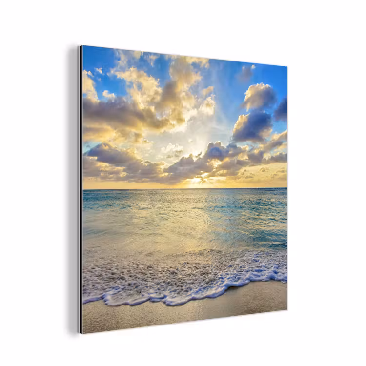 Aluminium schilderij - Zee - Strand - Wolken - Zon — 1