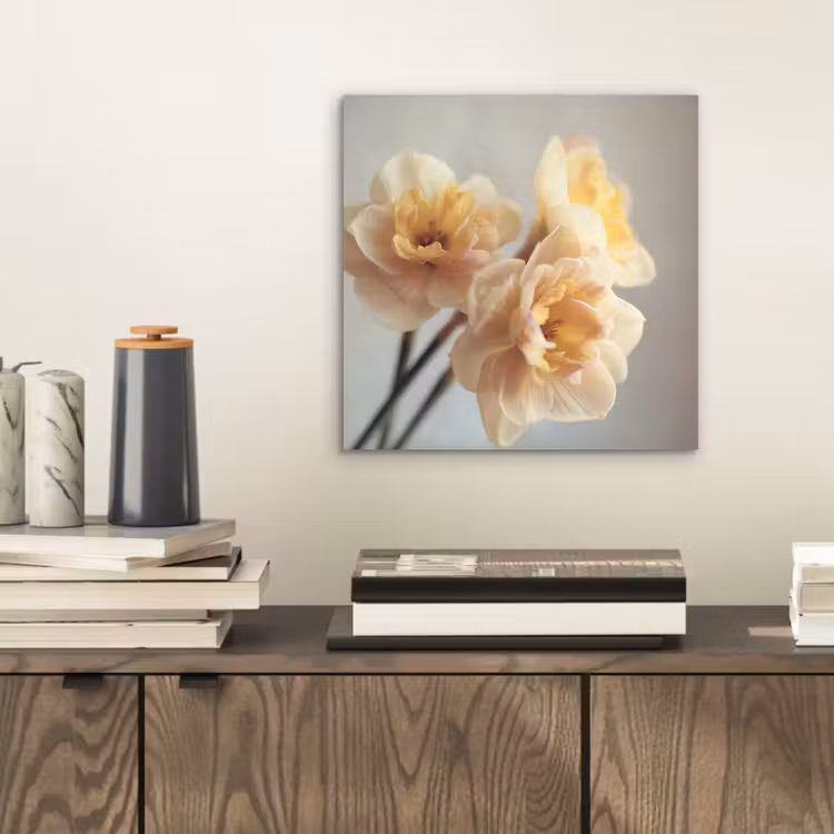 Aluminium schilderij - Narcissen - Geel - Bloemblaadjes — 2