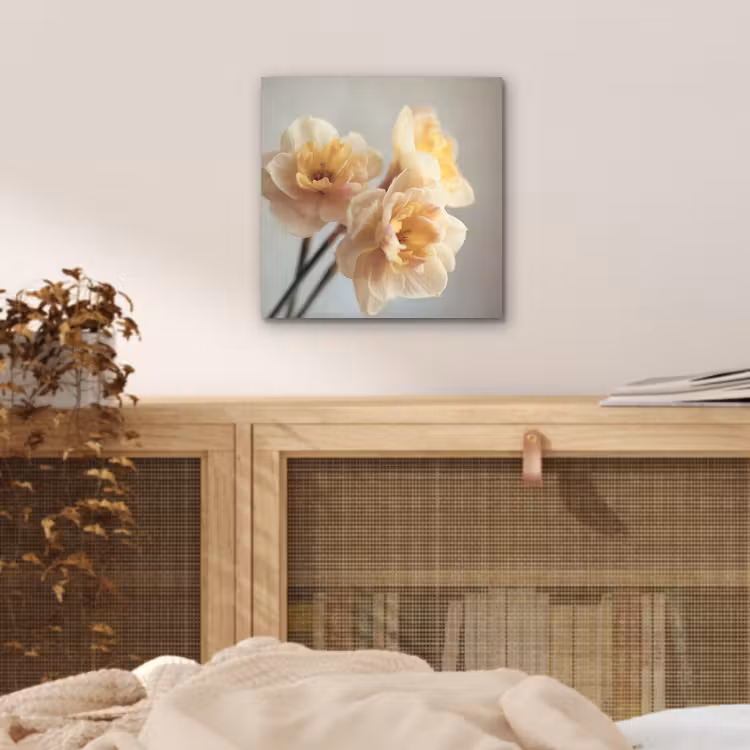 Aluminium schilderij - Narcissen - Geel - Bloemblaadjes — 4